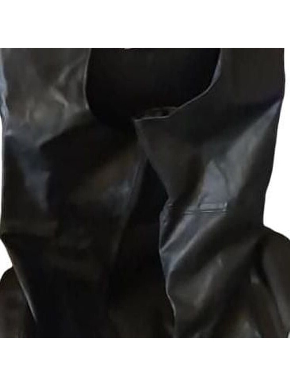 Hot Leathers Black Leather Motorcycle Chaps XL